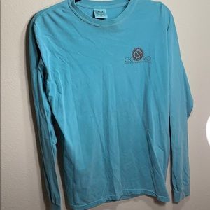 Blue long sleeve T-shirt